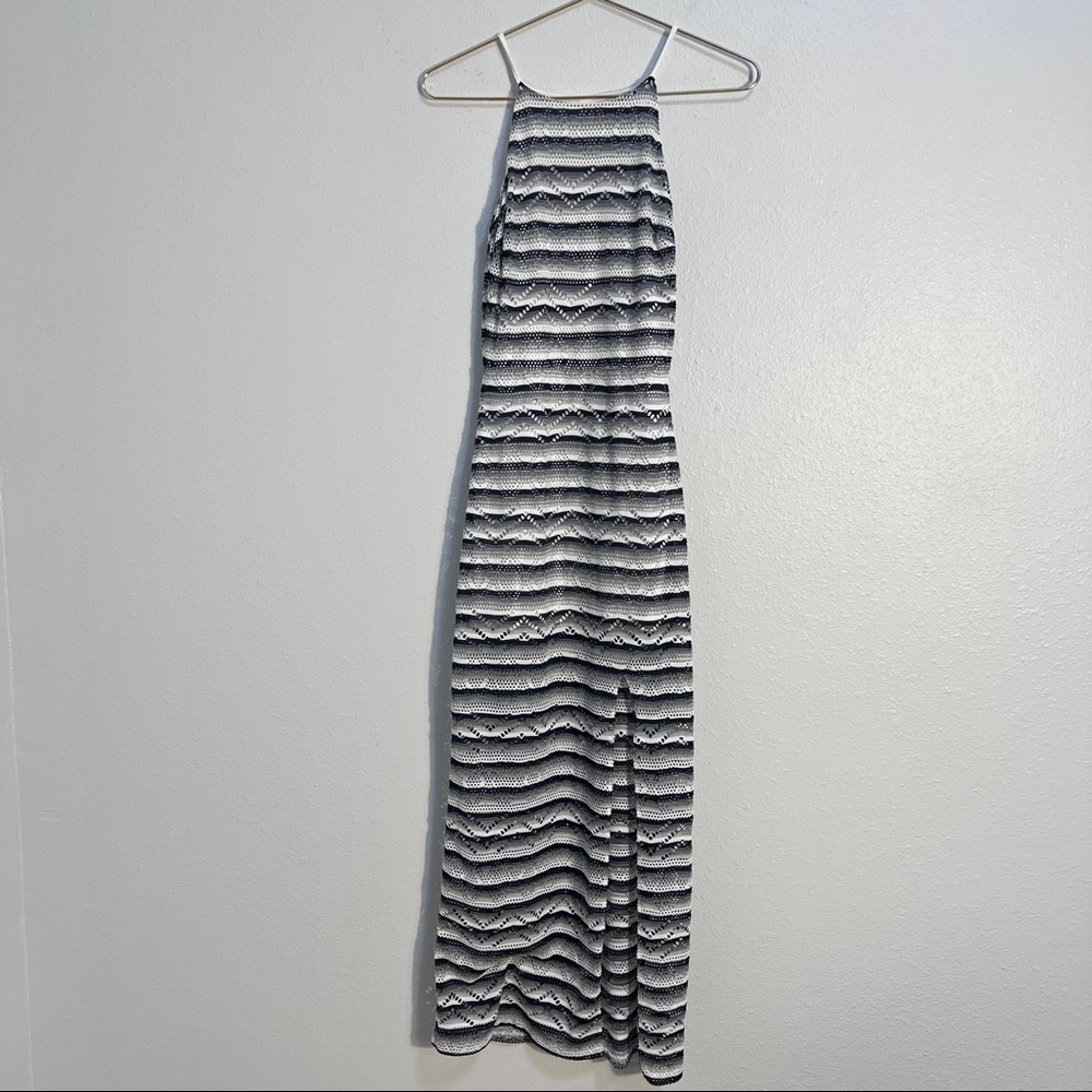 Saks Fifth Avenue Maxi Stripe Lined Dress